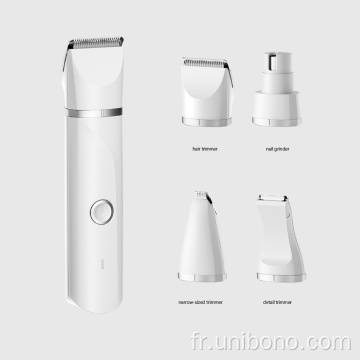 Trimmer de barbe imperméable 4 en 1 ensemble USB